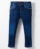 Simply Denim Full Length Washed Jeans - Navy Blue