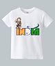 KAVEE Pure Cotton Knit Republic Day Theme Half Sleeves India Text Printed Biowashed Tee - White