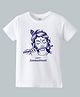 KAVEE Pure Cotton Knit Janmashtami Theme Half Sleeves Happy Janmashtami Text Printed Biowashed Tee - White