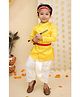 BownBee Taffeta Woven Janmashtami Theme Full Sleeves Solid Lord Krishna Costume Set - Yellow