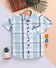 blushh berry Cotton Blend Woven Half Sleeves Checked Shirt - Green