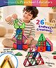Intelliskills Build-It Magnetic Tiles | Colourful Magnetic Building Blocks & Construction Toy for Kids | 26-Piece Set | Creative Building & STEM Learning | Educational Toy