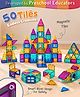 Intelliskills Build-It Magnetic Tiles | Magnetic Building Blocks & Construction Toy for Kids | 50-Piece Set | Creative Building & STEM Learning | Educational Toy | BIS Certified | For Gifting
