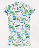 Pantaloons Baby 100% Cotton Woven Half Sleeves Beach Theme Printed Shirt & Coordinating Shorts Set - Bright White