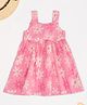 Pantaloons Baby Cotton Woven Sleeveless Floral Printed Flared Dress - Pink