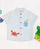 Pantaloons Baby Cotton Woven Half Sleeves Crab Printed Shirt - White