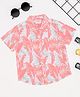 Pantaloons Baby Cotton Woven Half Sleeves Tropical Theme Printed Shirt - Coral