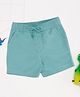 Pantaloons Baby Cotton Woven Solid Shorts - Teal Blue