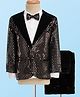Robo Fry Cotton Woven Full Sleeves 3 Piece Party Suit With Bow - Black