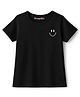 Kookie Kids Single Jersey Knit Half Sleeves T-Shirt with Small HD Print - Black