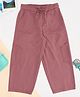 Pantaloons Junior Cotton Woven Solid Trousers - Pink