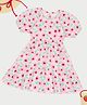 Pantaloons Junior Cotton Woven Half Puffed Sleeves Floral Printed Dress - Pink