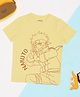 Pantaloons Junior Cotton Knit Naruto Featuring Half Sleeves Character Printed Tee - Yellow