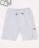 Pantaloons Junior Cotton Knit Textured Shorts - Light Grey