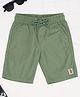 Pantaloons Junior Cotton Woven Solid Shorts - Olive Green