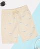 Pantaloons Junior Cotton Woven Sharks Printed Shorts - Cream