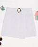 Pantaloons Junior Cotton Woven Solid Skirt With Belt - Off White