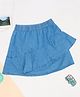 Pantaloons Junior Cotton Denim Woven Frill Detailed Skirt - Blue