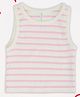 Pantaloons Junior Cotton Spandex Knit Sleeveless Striped Tank Crop Top - Pink