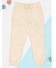 Pantaloons Junior Cotton Woven Solid Joggers - Cream