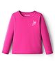 Kookie Kids Single Jersey Knit Full Sleeves T-Shirt with Small HD Print - Fuchsia