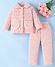 Mark & Mia Full Sleeves Winter Wear Night Suit With Textured Design - Pink