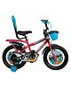 BSA Toonz 16T Kids Bicycle Single Speed - With Water Bottle & Holder, Basket, Carrier for 4-6 Years 85% Assembled - Hot Pink