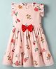Rassha Frill Sleeves Floral Printed & Bow Applique Detailed Dress - Pink
