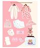Little Surprise Box Teddy theme Unisex 18 Pcs Birthday Gift Hamper with travelling Suitcase 9-24 Months - Pink