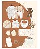 Little Surprise Box Reindeer theme Unisex 20 Pcs Birthday Gift Hamper with travelling Suitcase 9-24 Months - Brown