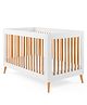 Growgether 4-in-1 Convertible Crib for Baby Certified Wooden Crib to Toddler Bed Adjustable Base, Removable Sides, Safety Rail, Pinewood & LVL, Non-Toxic Finish, Suitable for 0-4 Yrs Age - White
