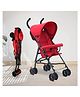 Angels & Mice Breezy Lite, Iron Frame, Compact & Lightweight Infant travel buggy, Umbrella Stroller, 7M to 3 Years| Guardrail, Extendable Canopy, Roll-Up Seat & 3-Point Safety Harness, Red