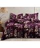BhaiJi Bedsheets 220 TC Glace Cotton Bed Sheet King Size 108x108 Inch With 2 Pillow covers - wine botanical