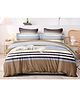BhaiJi Bedsheets 220 TC Glace Cotton Bed Sheet King Size 108x108 Inch With 2 Pillow covers - Candy Stripes