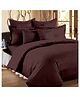 BhaiJi Bedsheet 180 TC Double Bed Sheet Queen size Microfiber With 2 Pillow covers - Coffee Stripe Flat