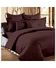 BhaiJi Bedsheet 180 TC Elastic Fitted Double Bed Sheet 72x78x6 inch Microfiber With 2 Pillow covers - Coffee Stripe Elastic Fitted