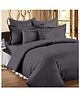 BhaiJi Bedsheet 180 TC Elastic Fitted Double Bed Sheet 72x78x6 inch Microfiber With 2 Pillow covers - Grey Stripe Elastic Fitted