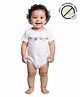 COCOON ORGANICS 100% Cotton Knit Half Sleeves Apparels Printed Anti Microbial Onesie - White
