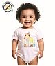 COCOON ORGANICS 100% Cotton Knit Half Sleeves Relaxed Friday Text Printed Onesie - White