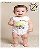 COCOON ORGANICS 100% Cotton Knit Sleeveless Little Man Text Printed Anti Microbial Onesie - White