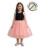COCOON ORGANICS 100% Cotton Knit Sleeveless Polka Dots Foil Printed Anti Microbial Top & Skirt Set - Black & Peach