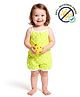COCOON ORGANICS 100% Cotton Knit Sleeveless Polka Dots Printed Coordinating Anti Microbial Top & Shorts Set - Green