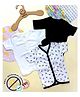 COCOON ORGANICS 100% Cotton Knit Pack Of 3 Half Sleeves Solid & Anchor Printed Anti Microbial Jhablas - Navy Blue & White