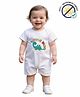 COCOON ORGANICS 100% Cotton Knit Baby Dinosaur Printed Anti Microbial Romper - White