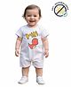 COCOON ORGANICS 100% Cotton Knit Baby Dinosaur Printed Anti Microbial Romper - White