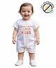 COCOON ORGANICS 100% Cotton Knit Mommy Daddy I Love Hugs Text Printed Anti Microbial Romper - White