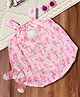 Creative Kids Georgette Woven Sleeveless Flamingoes Printed Onesie - Pink