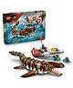 LEGO Jurassic World Brick-Built Mosasaurus Boat Mission Toy Dinosaur Set 858 Pieces- 76974