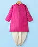 Babyhug Cotton Woven Full Sleeves Kurta Dhoti Set with Dobby Embroidery - Fuchsia