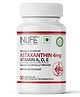 INLIFE Astaxanthin 4 mg Supplement AstaZine | Natural Antioxidant Supplement with Vitamin A, D3 & E  High Absorption Formula  30 Liquid Filled Vegetarian Capsules
